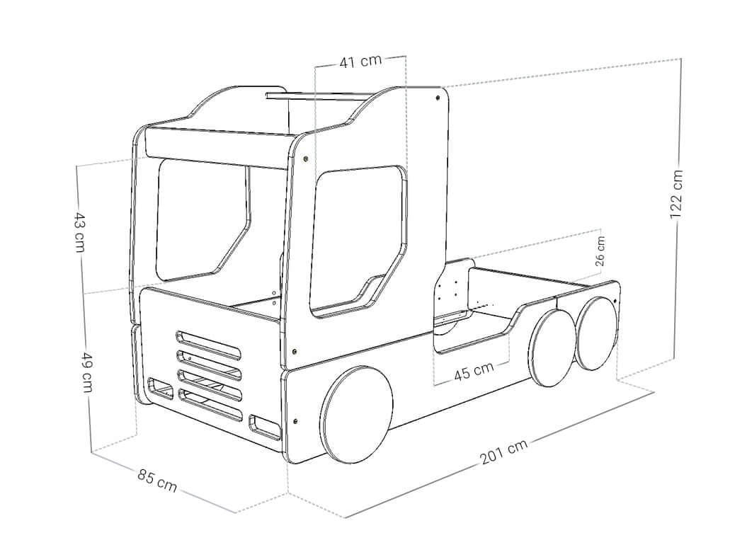 Houten kinderbed TRUCKER