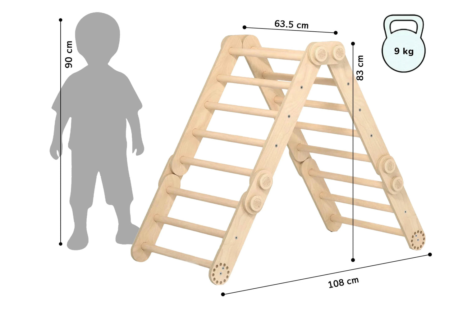 Speeltoestel "M" voor kinderen, diverse kleuren