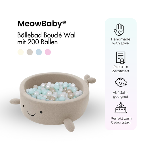 Ballenbadje kleine walvis Shelly Bouclé, 200 ballen - eigen kleurkeuze