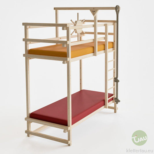 Avonturen-verdiepingsbed van hout – extra hoog