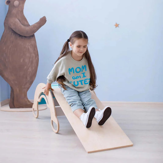 Montessori klimboog Mint met glijbaan/ladder