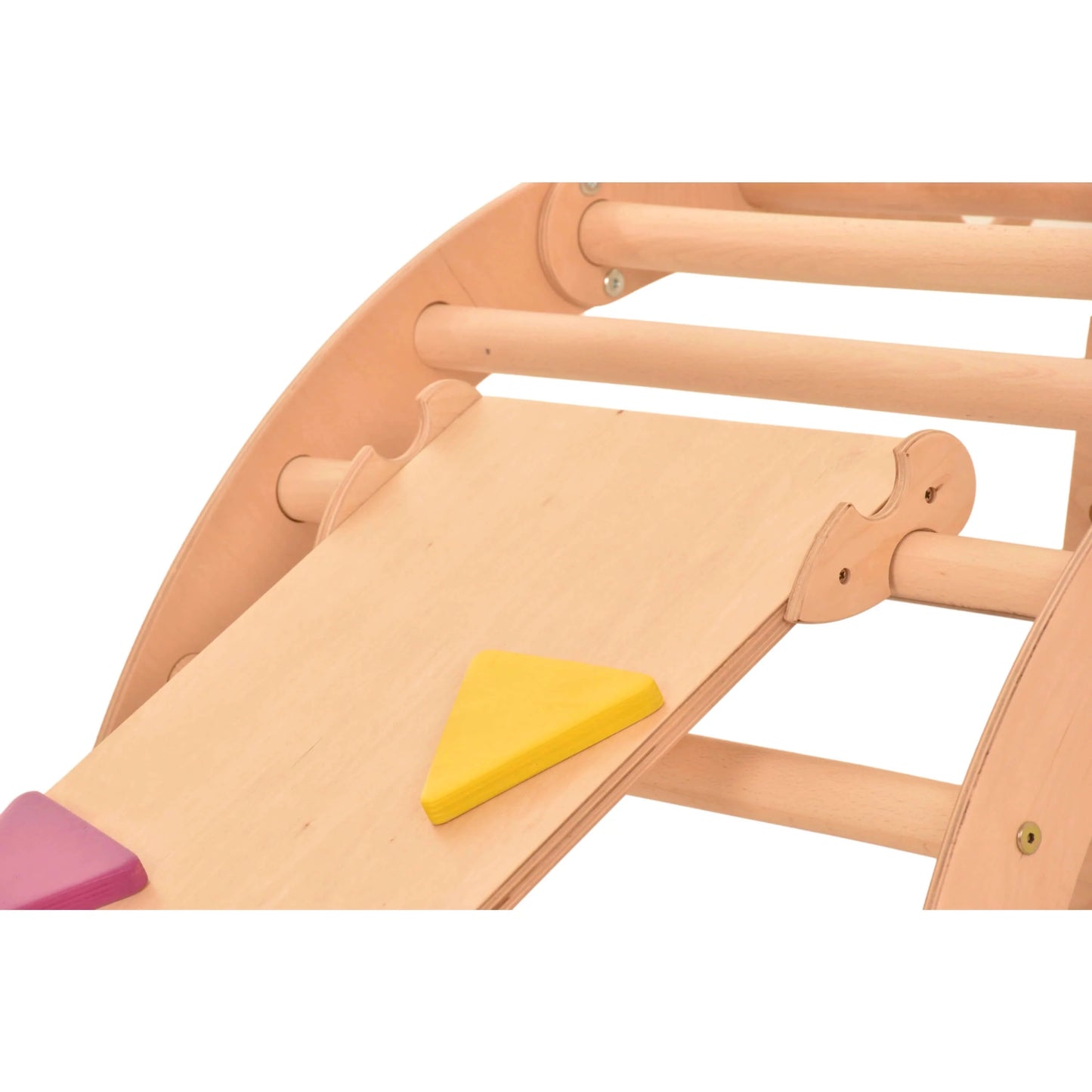 Glijplank met handvatdriehoeken - accessoires voor de klimdriehoek