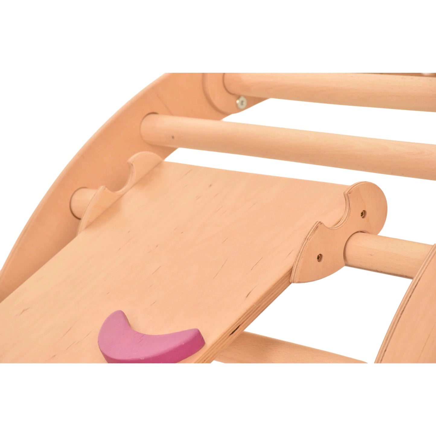 Glijplank met halvemaanvormige handgrepen - accessoire voor de klimdriehoek
