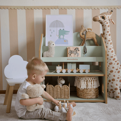 2-in-1 Montessori-Bücherregal Cloudy