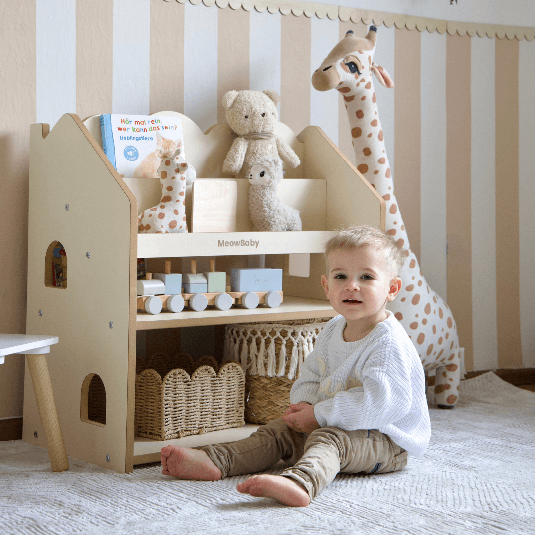 2-in-1 Montessori-Bücherregal Cloudy