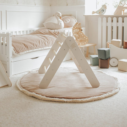 Speelhuisje met opvouwbare kindertrap 60x61 cm