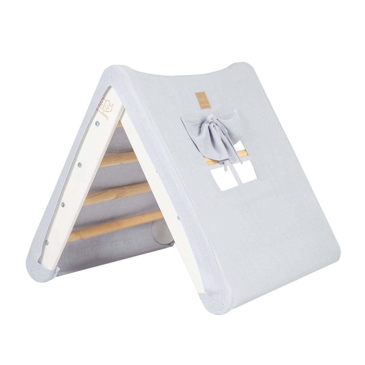 Speelhuisje met opvouwbare kindertrap 60x61 cm