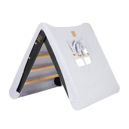 Speelhuisje met opvouwbare kindertrap 60x61 cm
