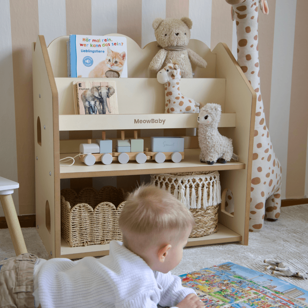 2-in-1 Montessori-Bücherregal Cloudy