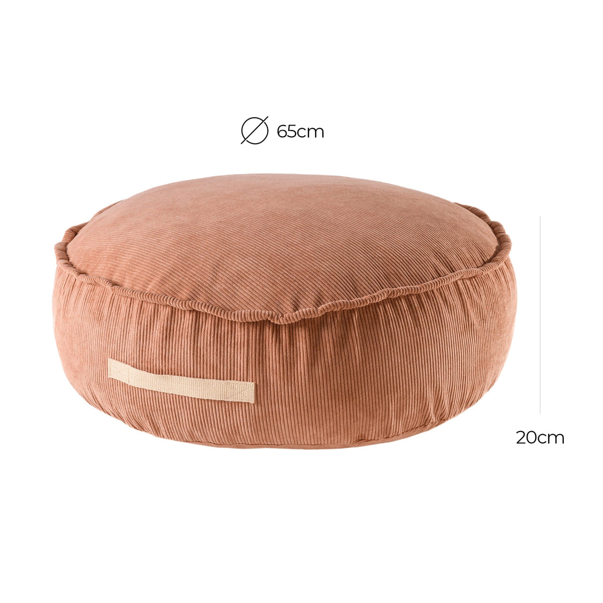 Sitzpouf für Kinder, Rund, Premium Cord - Slim Cord Edition