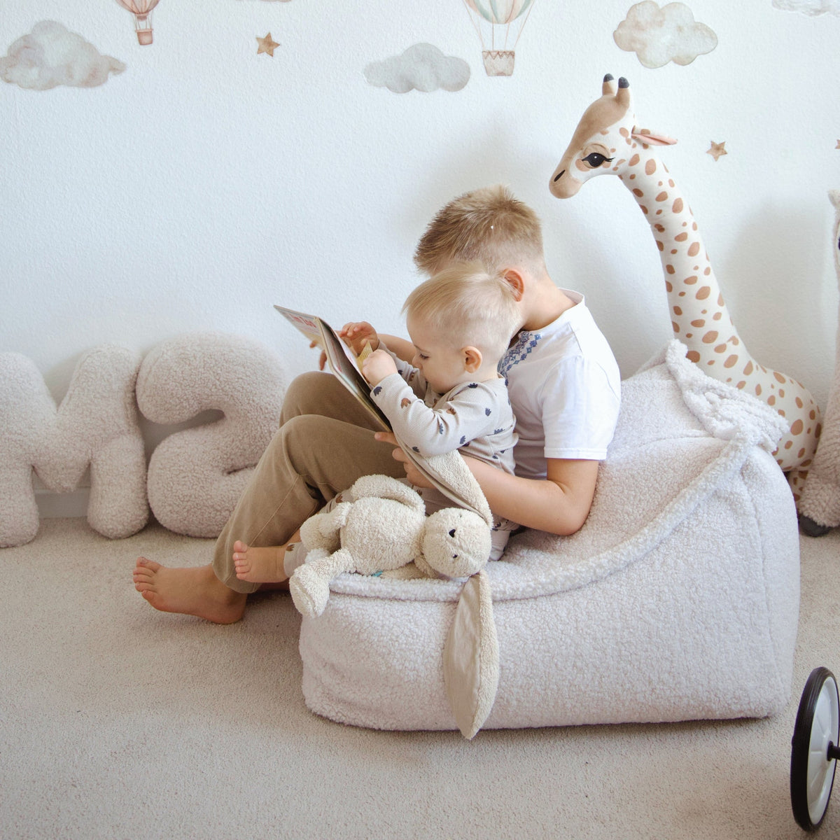 Kindersessel Bearly eckig - Soft Teddy Edition