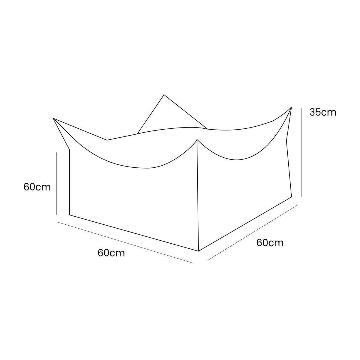 Sitzpouf für Kinder, quadratisch, Bearly