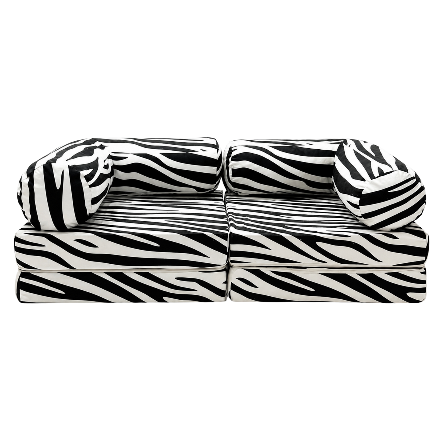 Modulares Kindersofa Zebra – als Sofa aufgebaut