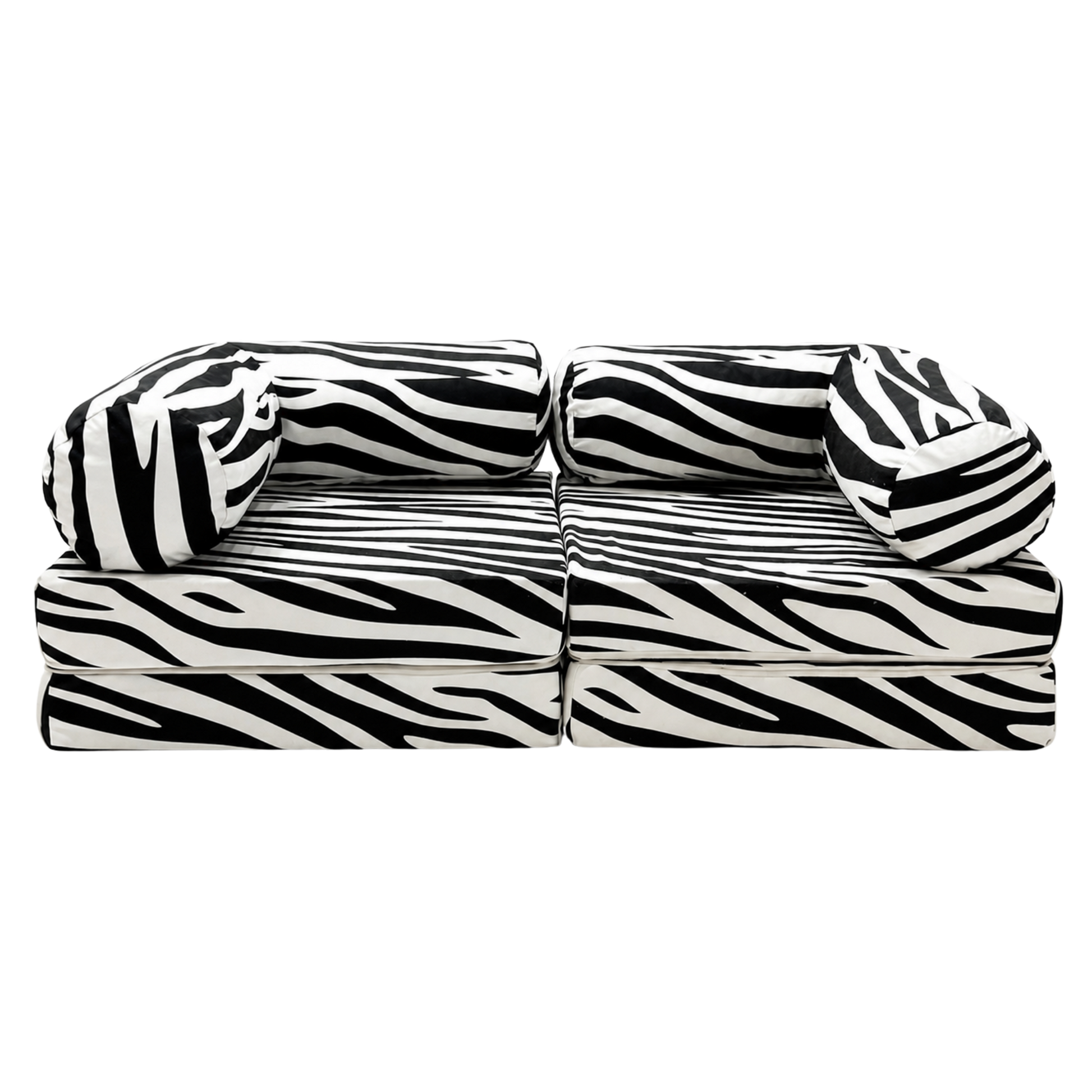 Modulares Kindersofa Zebra – als Sofa aufgebaut