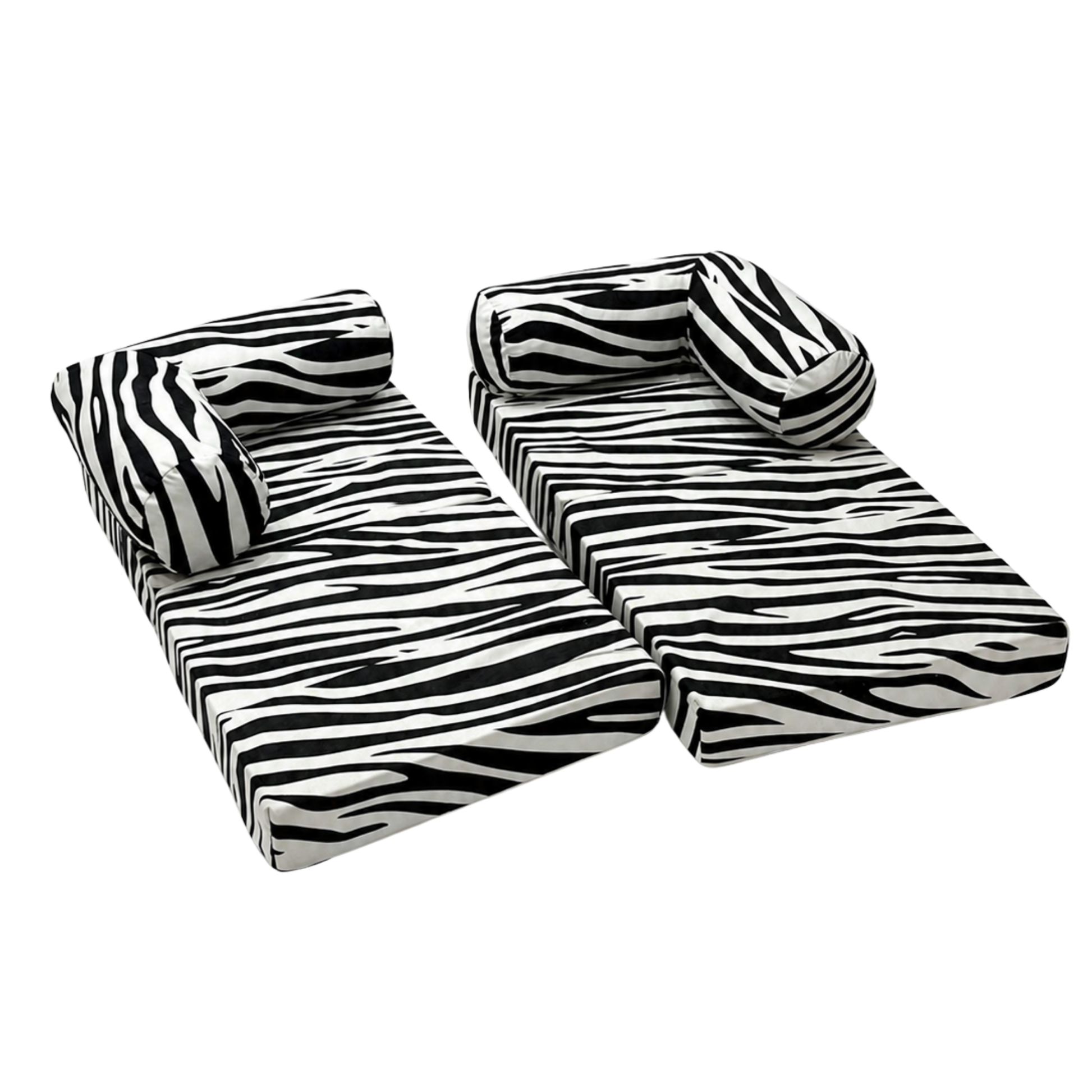 Kindersofa Zebra – Kind spielt auf dem Sofa