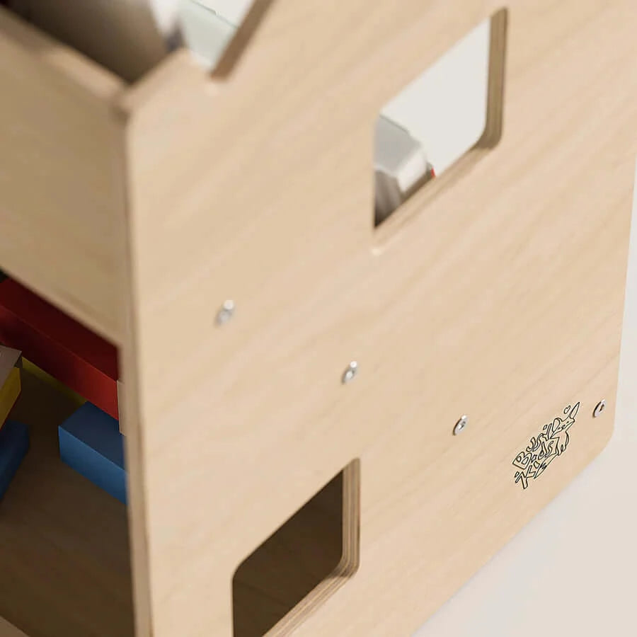Boekenplankhuizen, verschillende kleuren