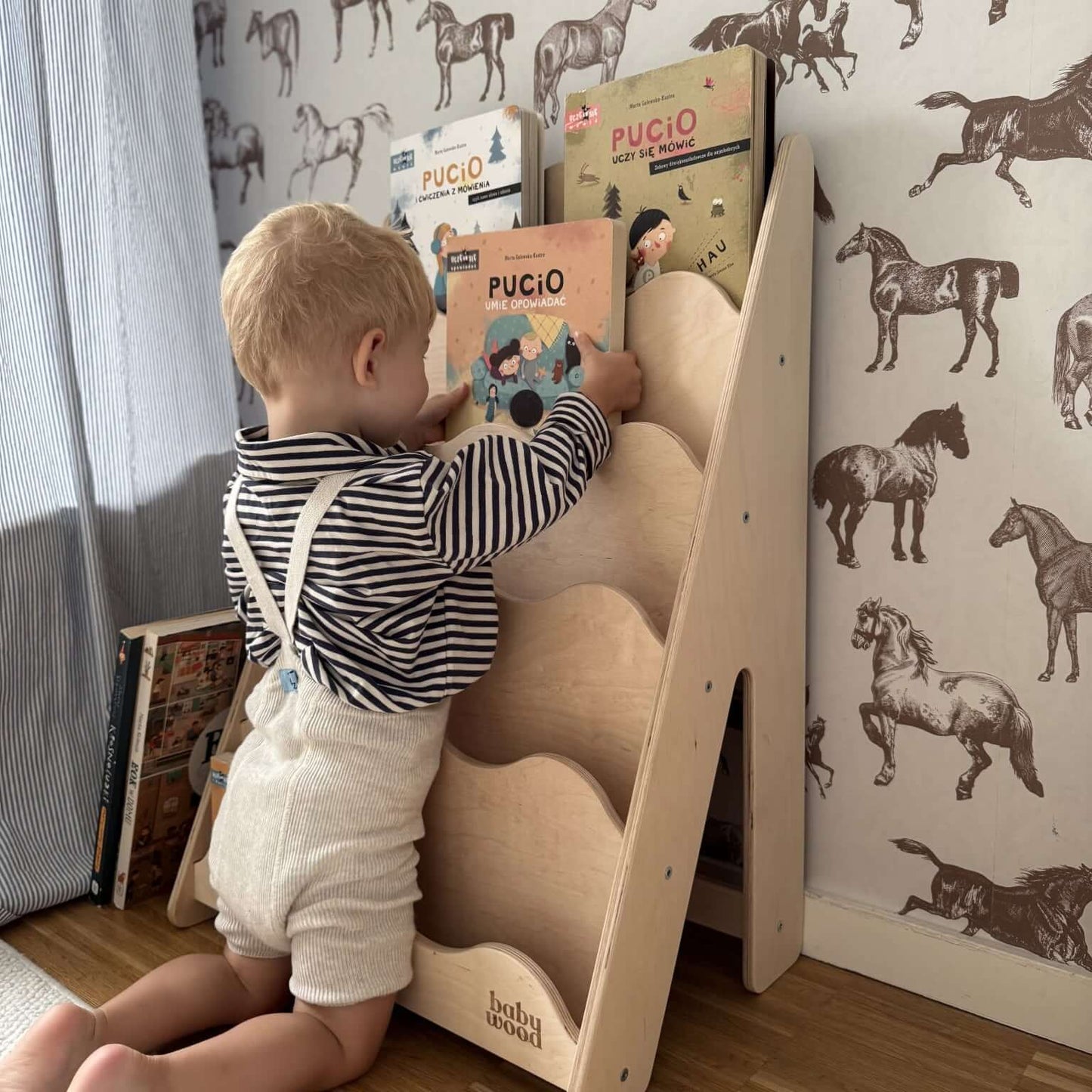 Houten boekenplank "WAVE", verschillende maten