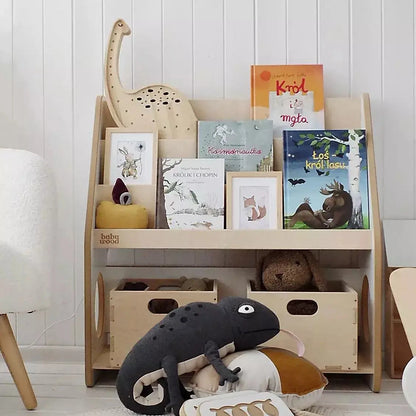 Houten boekenkast voor boeken en speelgoed