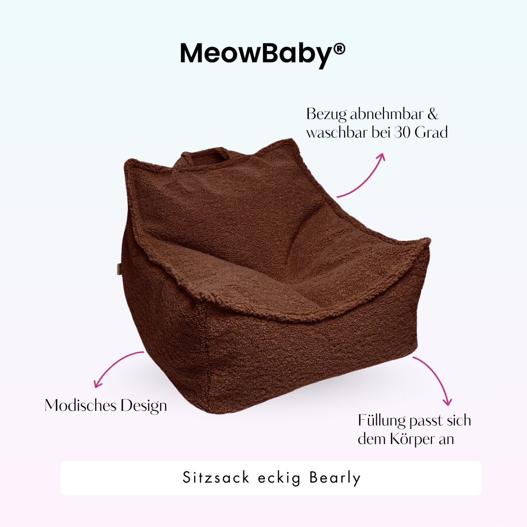 Kindersessel Bearly eckig - Soft Teddy Edition