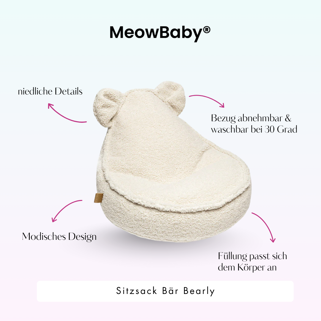 Kindersessel Bearly Bären-Sitzsack - Soft Teddy Edition