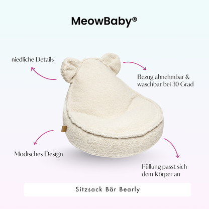 Kindersessel Bearly Bären-Sitzsack - Soft Teddy Edition