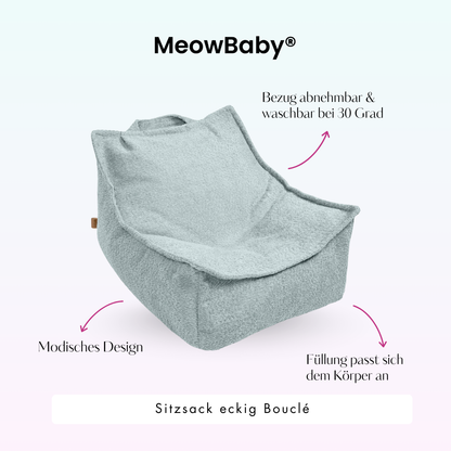 Kindersessel eckig - Premium Bouclé
