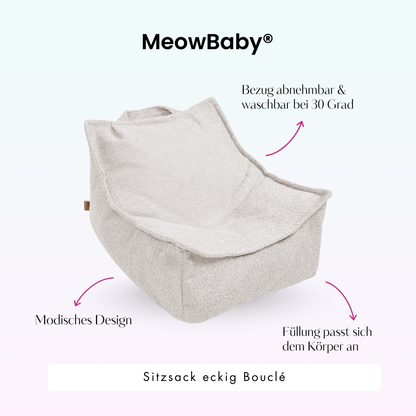 Kindersessel eckig - Premium Bouclé