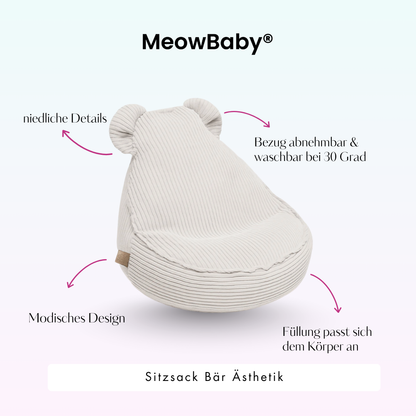 Kindersessel Ästhetik Cord Bär - Classic Cord Edition
