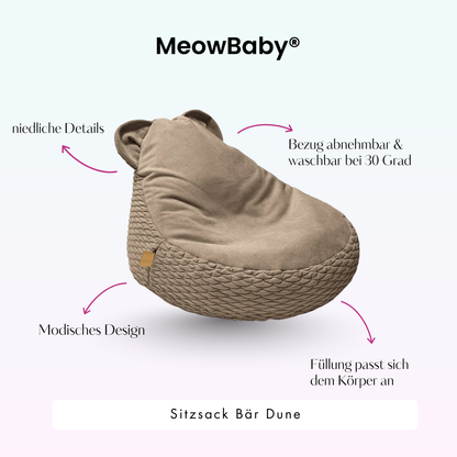 Kindersessel Dune Bären-Sitzsack