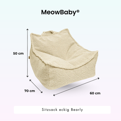 Kindersessel Bearly eckig - Soft Teddy Edition