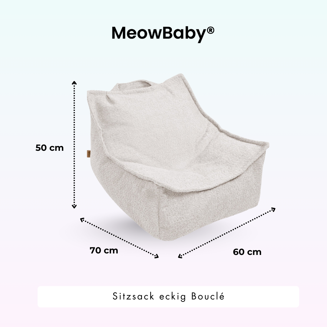 Kindersessel eckig - Premium Bouclé