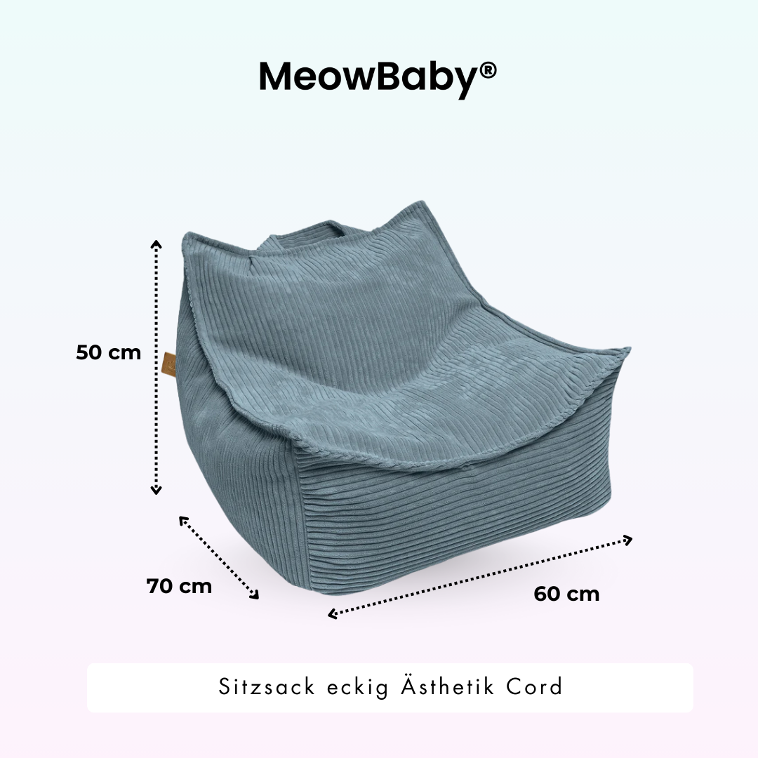 Kindersessel Ästhetik Cord eckig - Classic Cord Edition