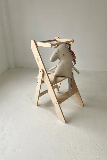 Faltbarer Küchenhelfer, versch. Farben, extradünn – Lernturm mit niedlichem Einhorn.