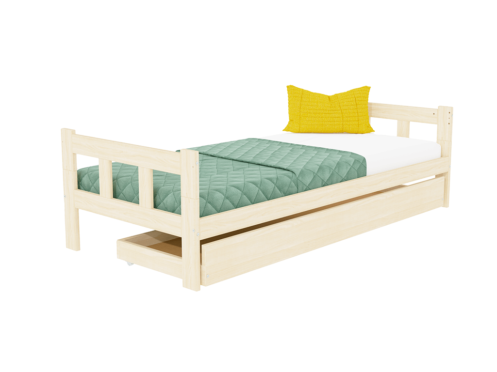 Kinderbed PAULINE met valbeveiliging en accessoires, diverse maten en kleuren