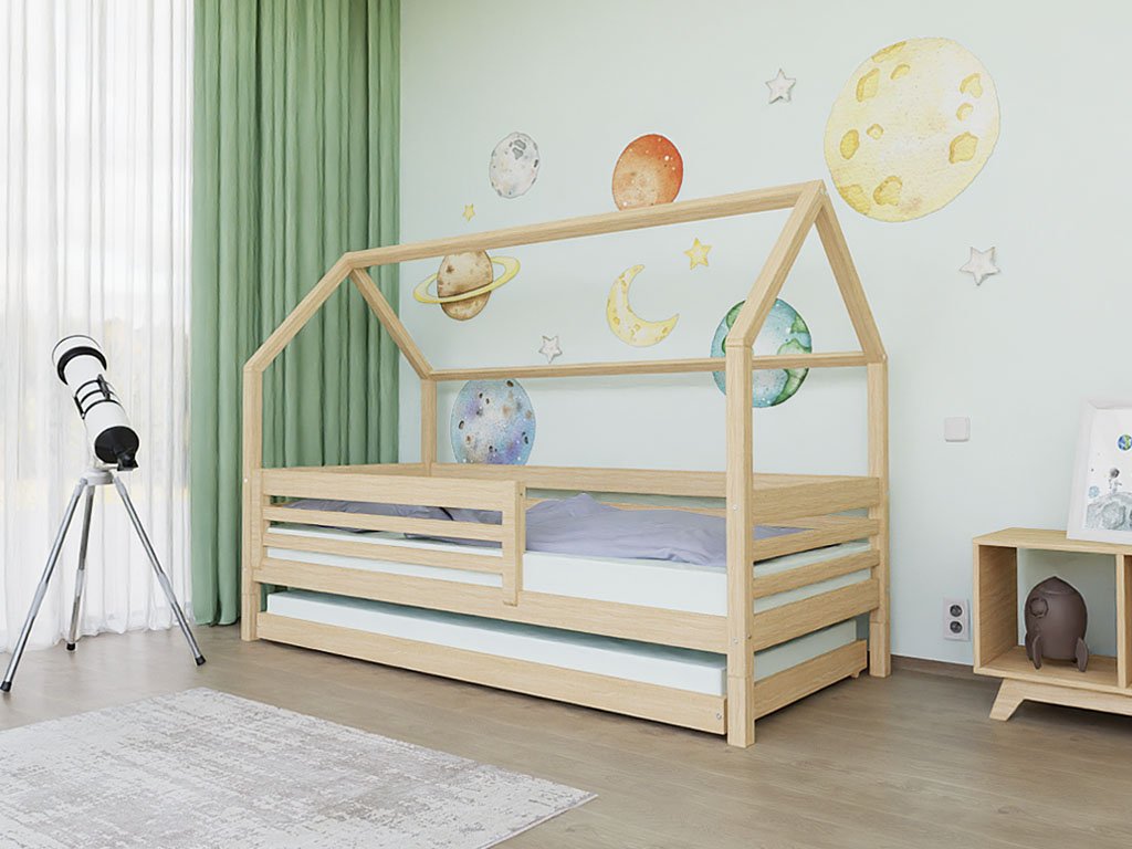 LOTTA huisbed voor kinderen met valbeveiliging, verschillende maten en kleuren