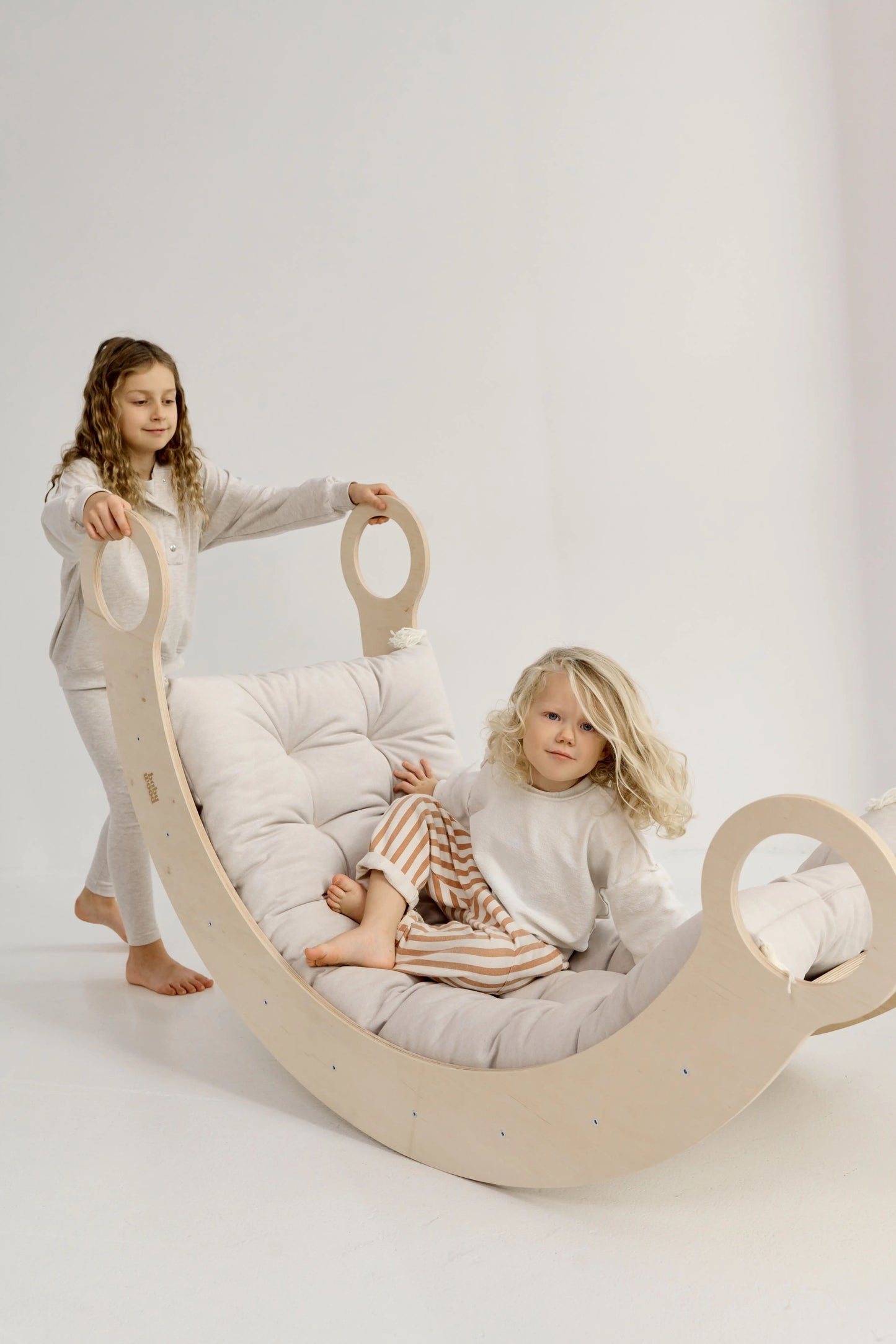 Houten wip voor kinderen, verschillende maten en kleuren