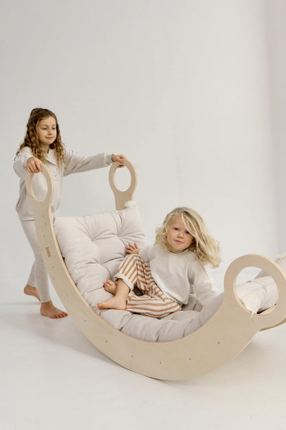 Houten wip voor kinderen, verschillende maten en kleuren