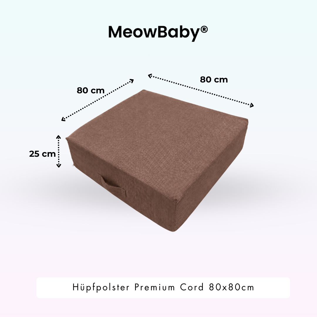 Hüpfpolster Premium Cord - 80x80cm