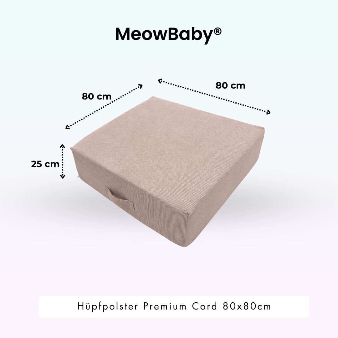 Hüpfpolster Premium Cord - 80x80cm