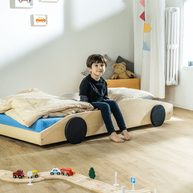 Houten kinderbed TURBO, diverse kleuren &amp; maten