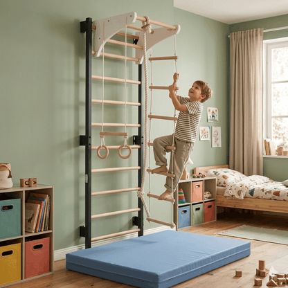 Metalen klimwand met toebehoren