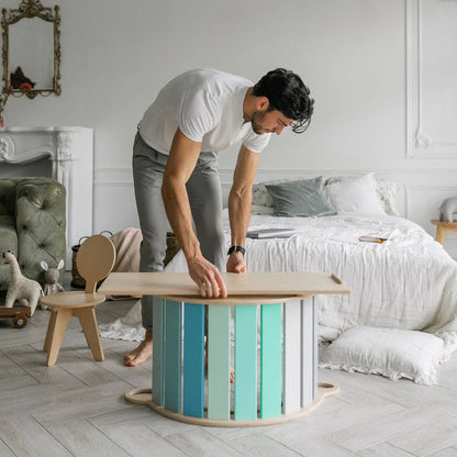 XXL set Pikler driehoek, 2x glijplank, schommelboog - verschillende kleuren