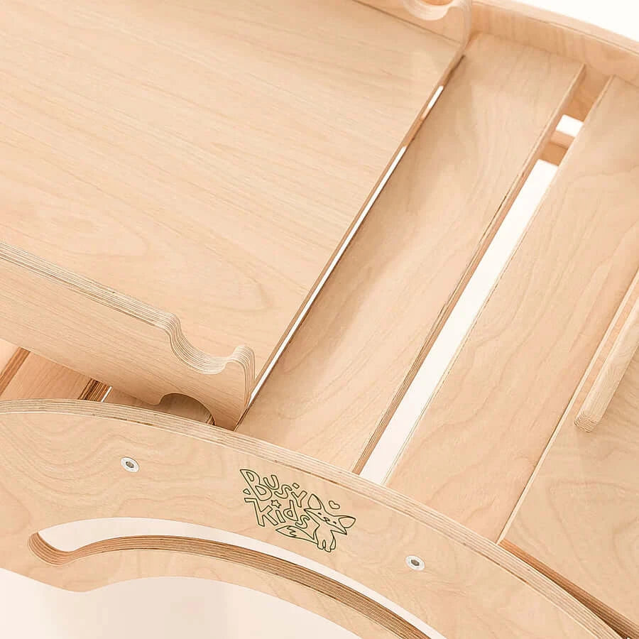 XXL set Pikler driehoek, 2x schuifplank, draaiboog - onbehandeld hout