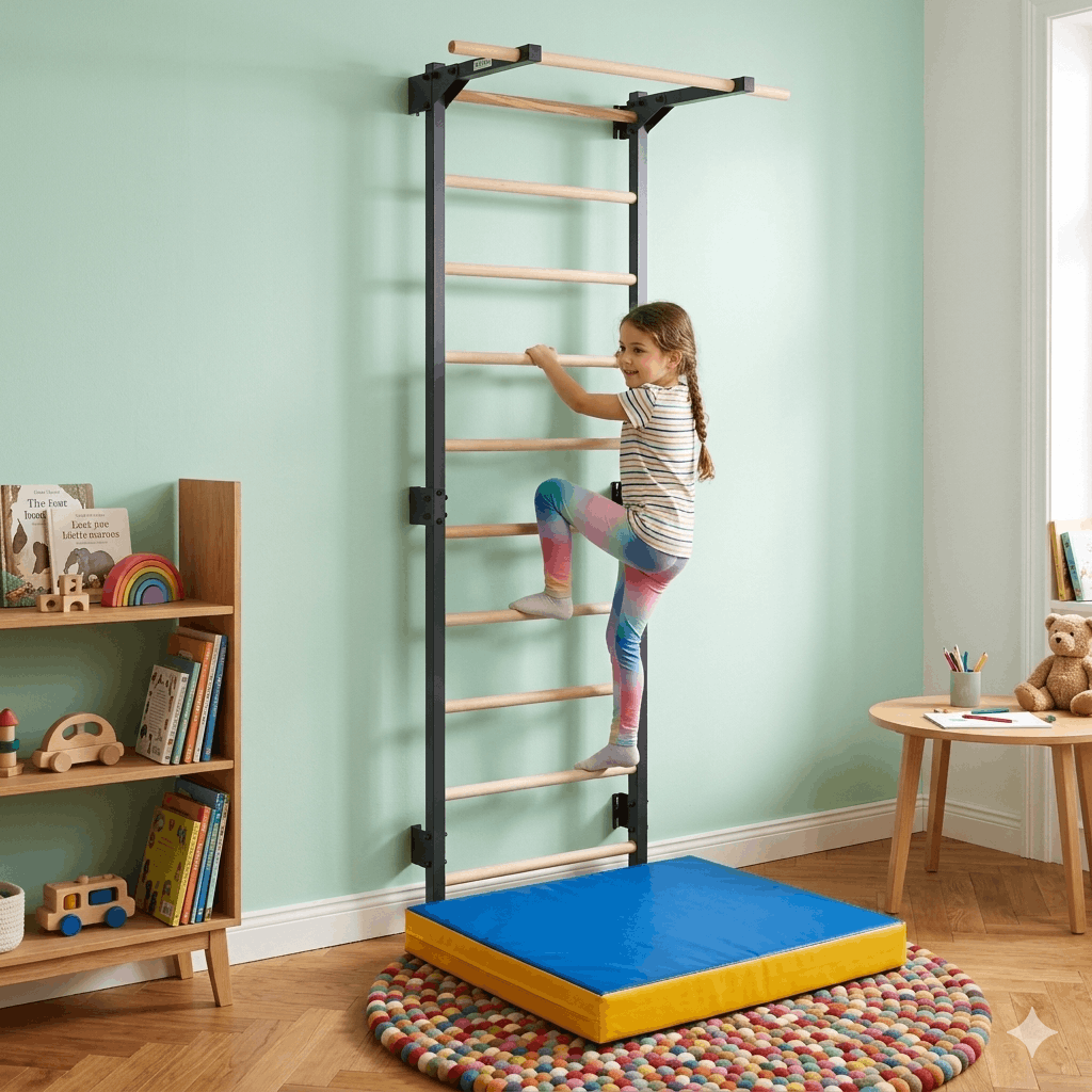 Metalen klimrek met optrekstang