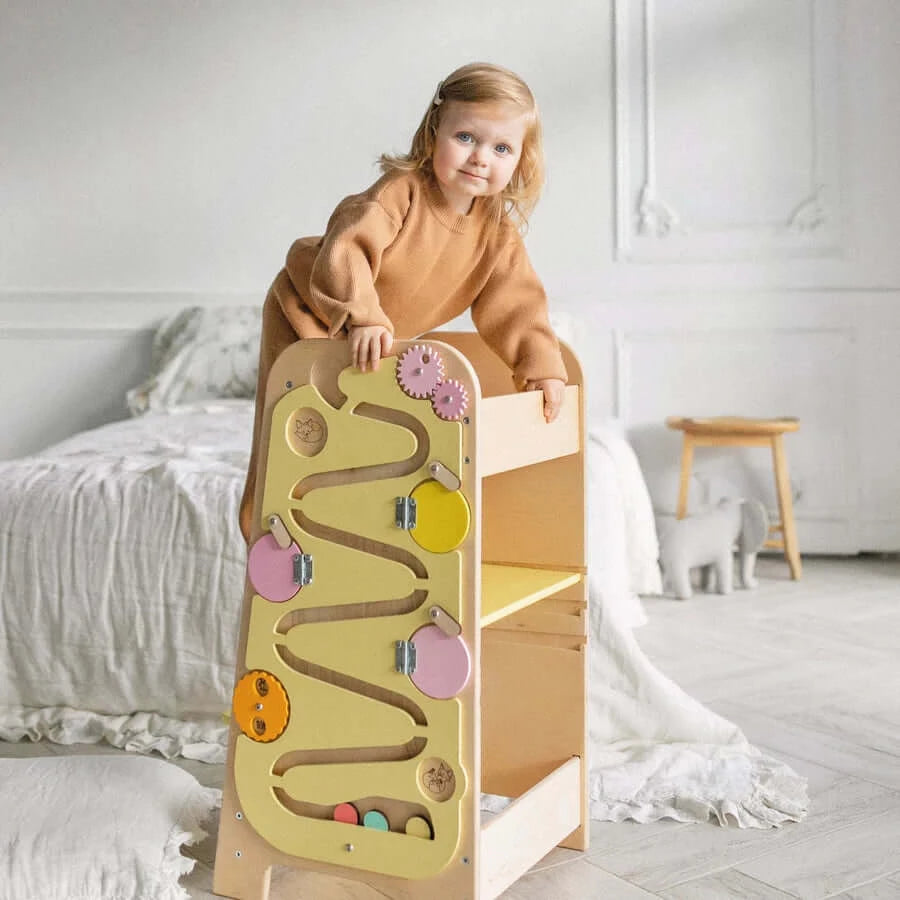 Multifunctionele, meegroeiende leertoren 5-in-1