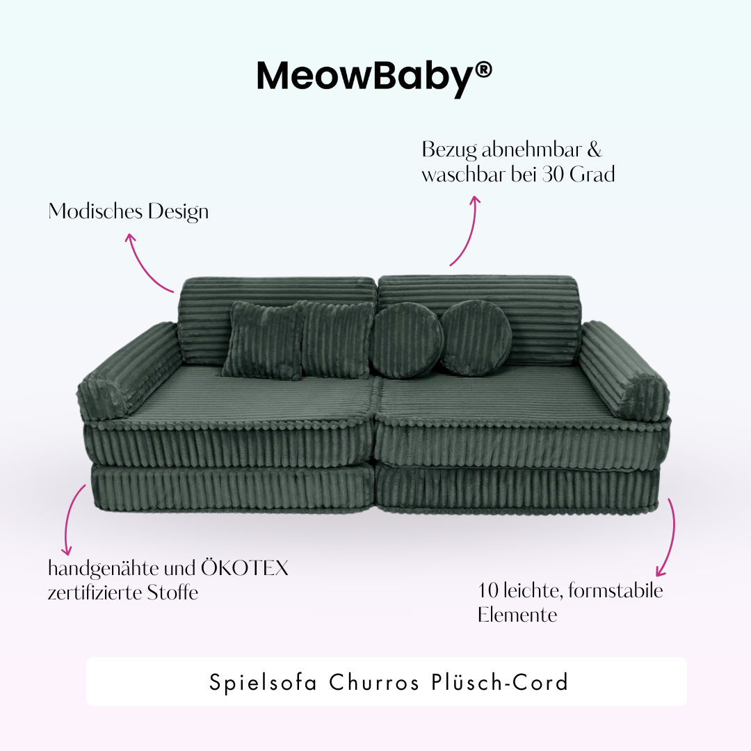 Spielsofa Churros - Plüschcord Edition