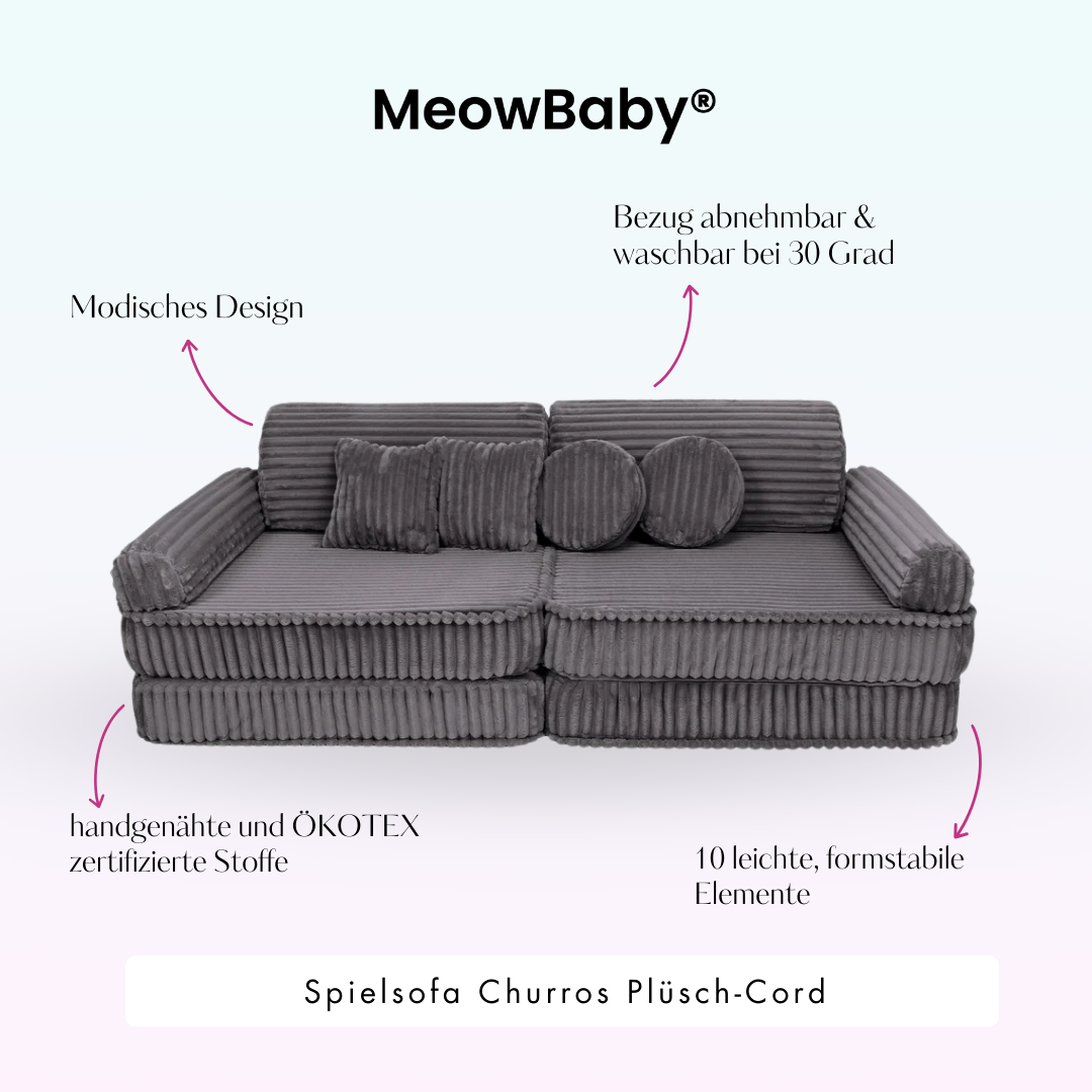 Spielsofa Churros - Plüschcord Edition
