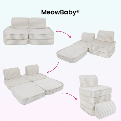 Spielsofa Mini Basic Churros - Plüschcord Edition