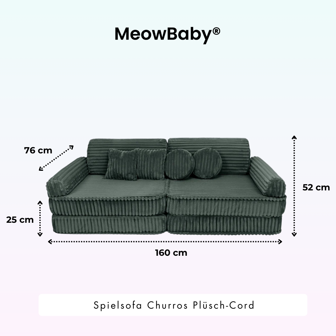 Spielsofa Churros - Plüschcord Edition