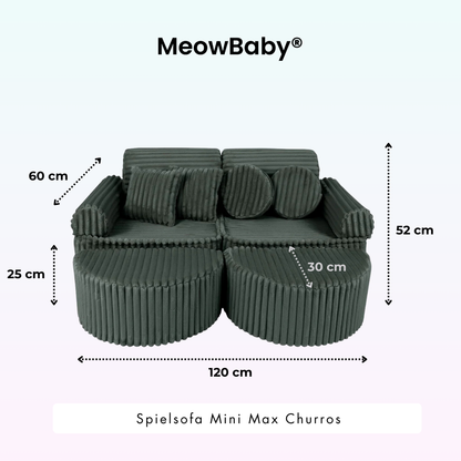 Spielsofa Mini Max Churros - Plüschcord Edition